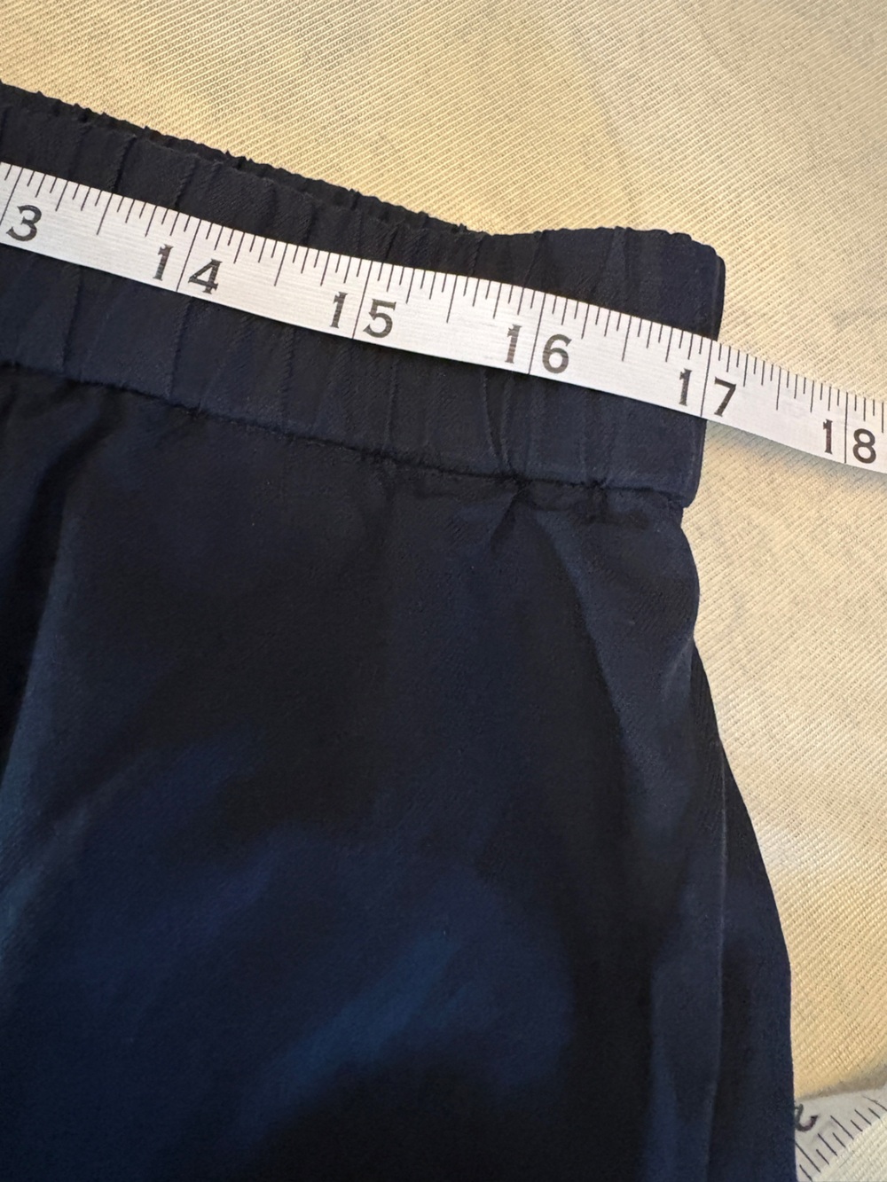 COS Cupro/Cotton Classic Navy Elastic-Waist Skirt - Women - Picture 10 of 11